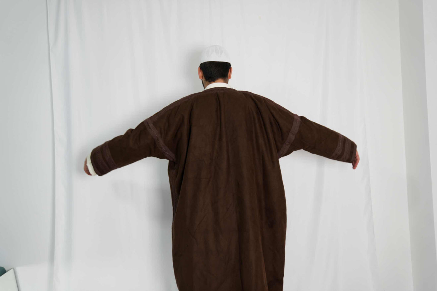 Herrenkleidung One Size Bisht Braun