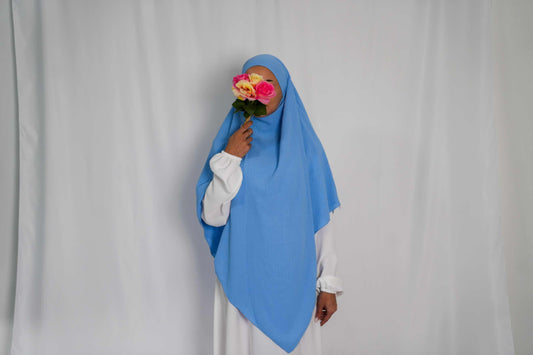 Abaya One Size Blau Weiß