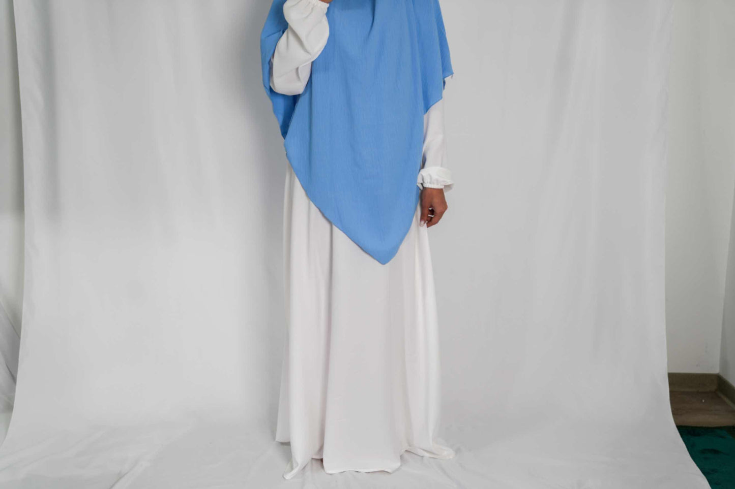 Abaya One Size Blau Weiß