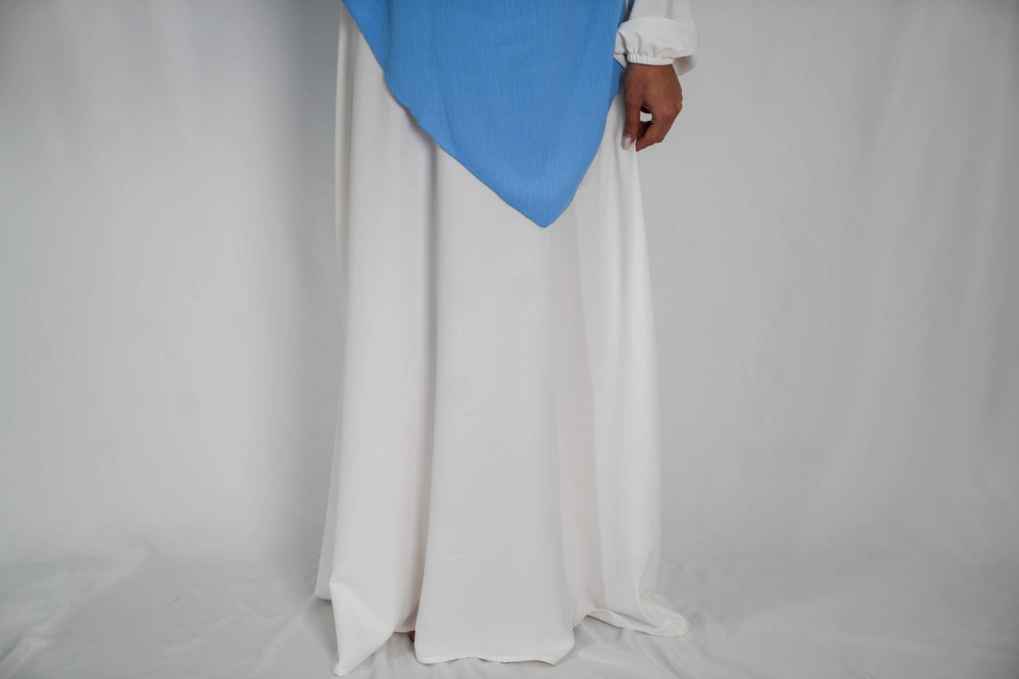 Abaya One Size Blau Weiß