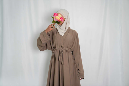 Abaya One Size Beige