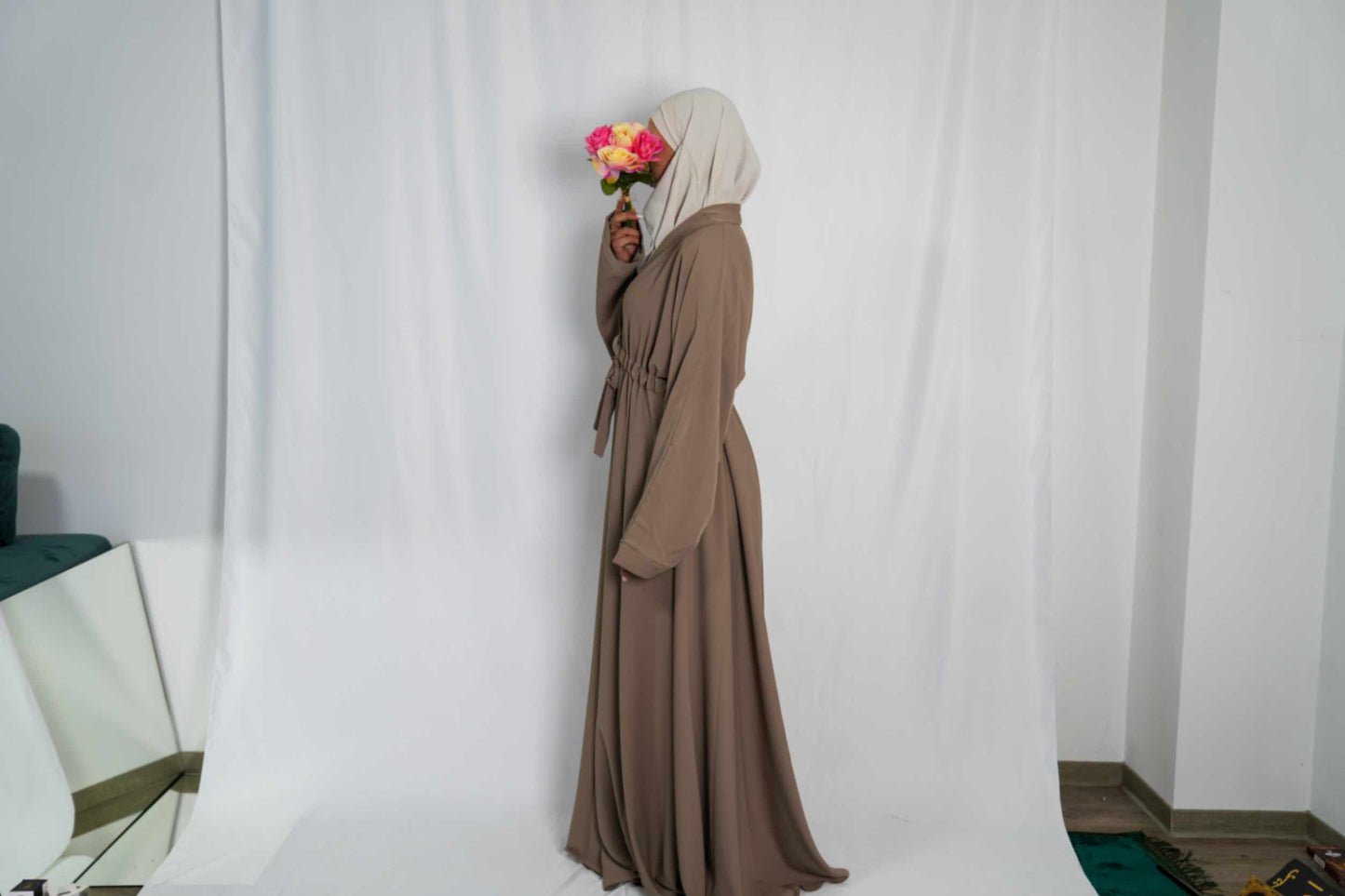 Abaya One Size Beige