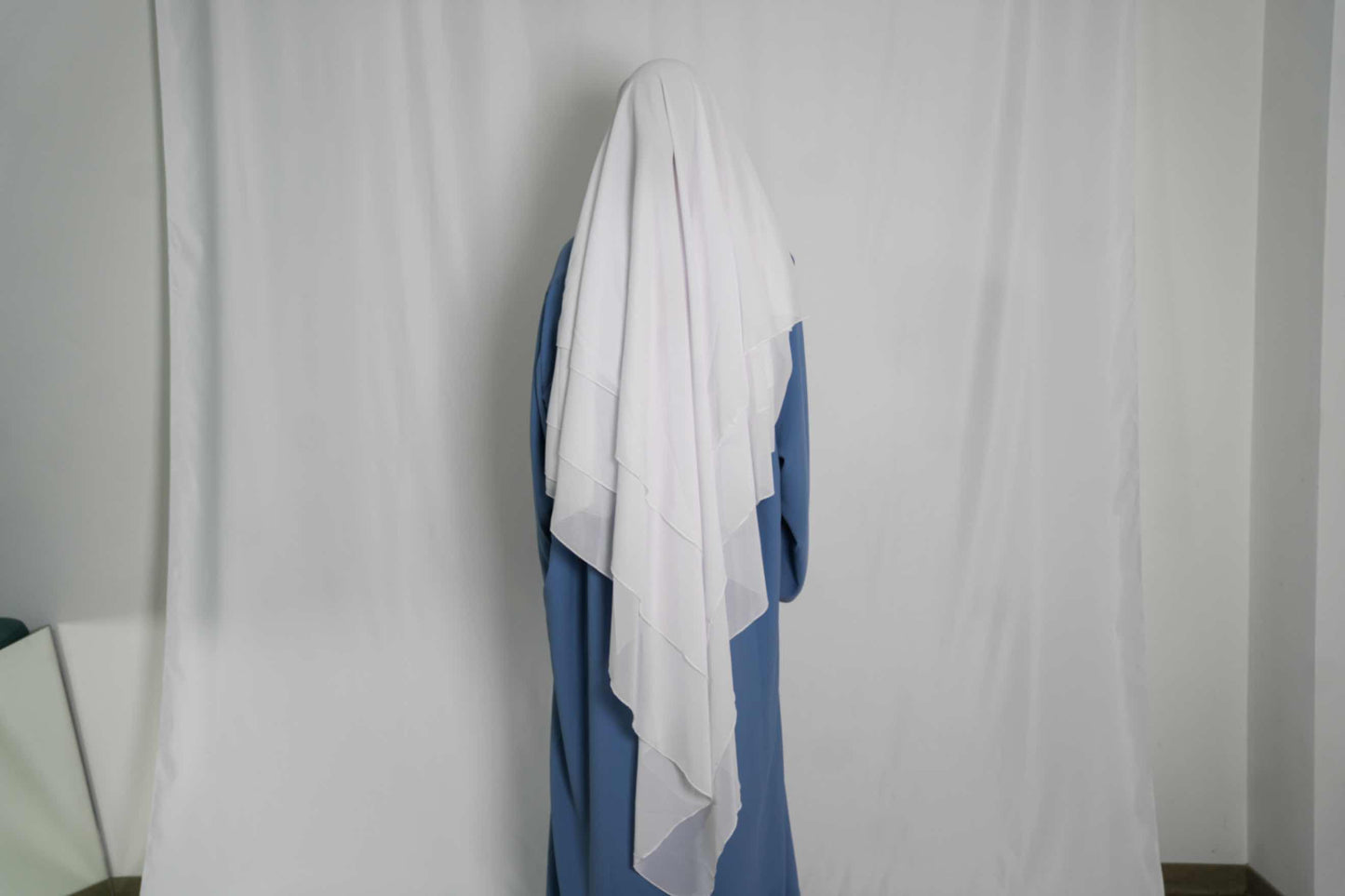 Abaya One Size Blau Weiß
