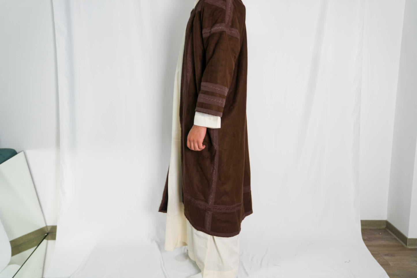 Herrenkleidung One Size Bisht Braun