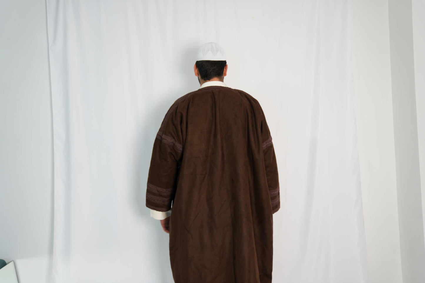Herrenkleidung One Size Bisht Braun